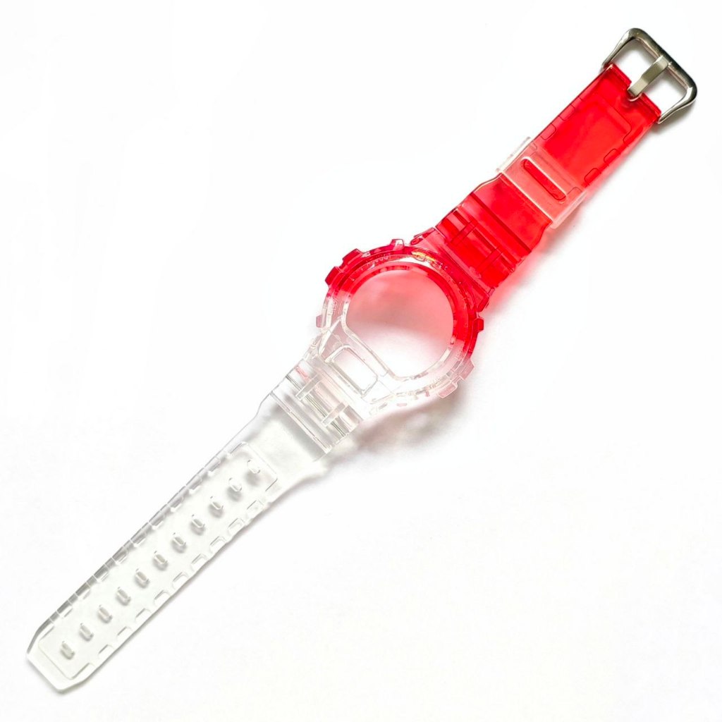 BEZEL STRAP BNB CASIO GSHOCK G SHOCK DW 6900 DW 6600 JELLY CLEAR MERAH GRADASI POLOS