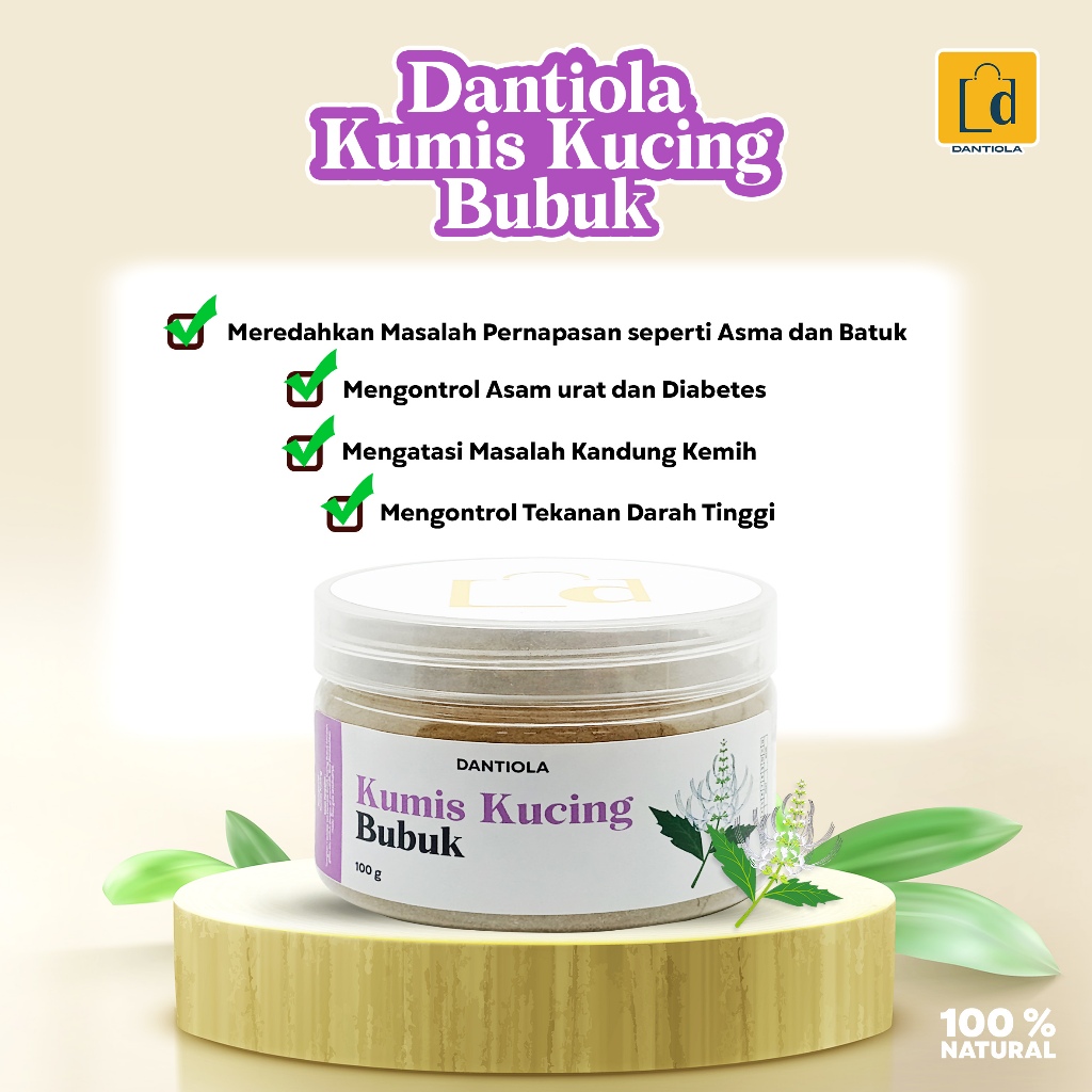 

Dantiola Kumis Kucing Bubuk Kemasan 100 Gram