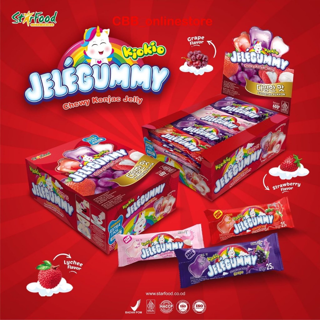 

Jeli Gummy Konjac Kenyal Beragam Rasa 24 Pcs - Puding, Pudding, Food, Camilan, Green, Grape, Jajanan, Free buble wrap