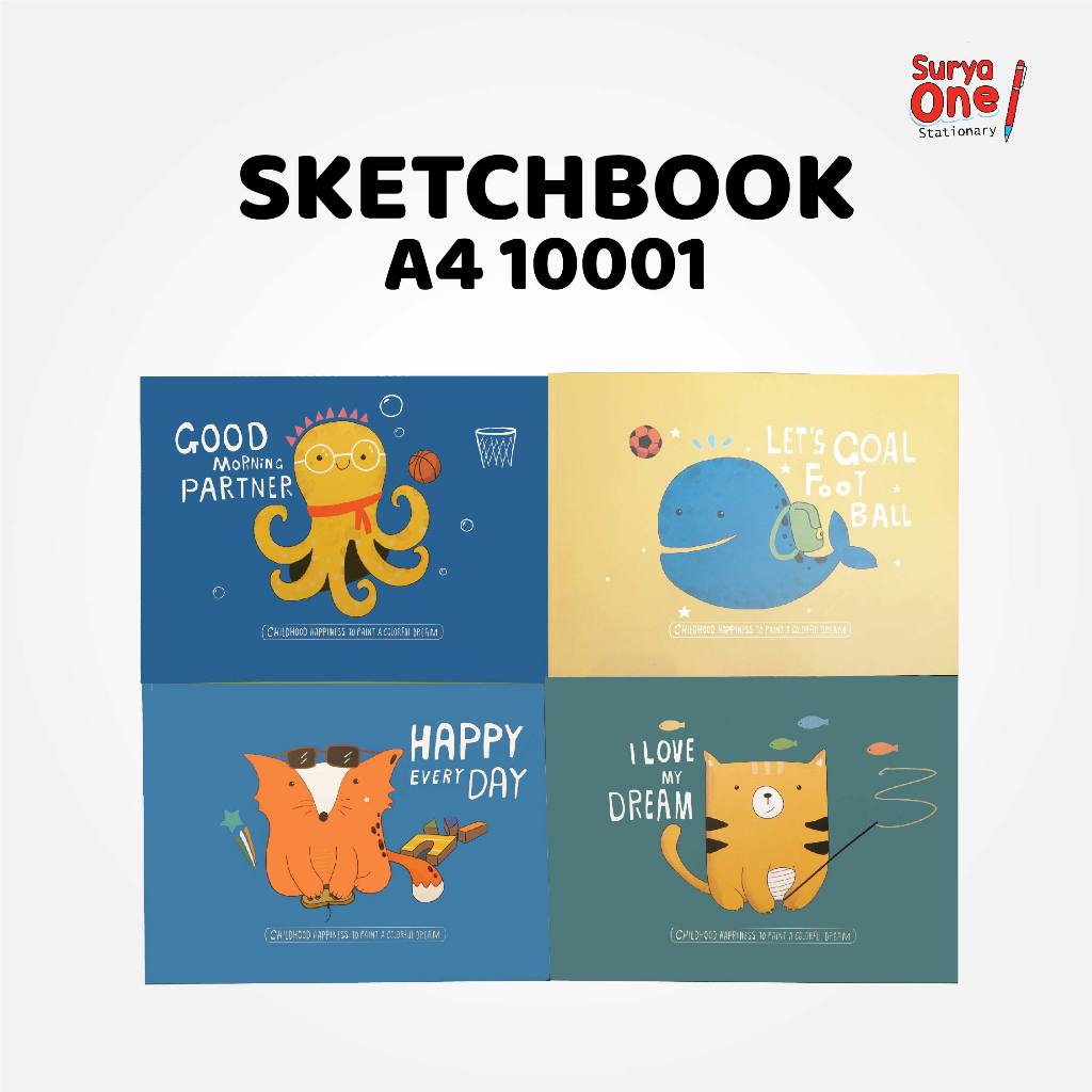 Sketchbook Lucu Greebel A4 10001 30 Lembar / Buku Gambar A4 / Sketch Book / Buku Sketsa / Buku Mengg