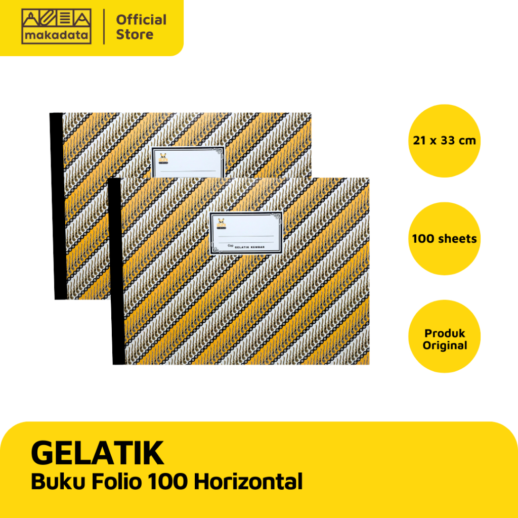 

BUKU UKURAN DOUBLE FOLIO HORIZONTAL ISI 100 LEMBAR GELATIK (1 PCS) MURAH