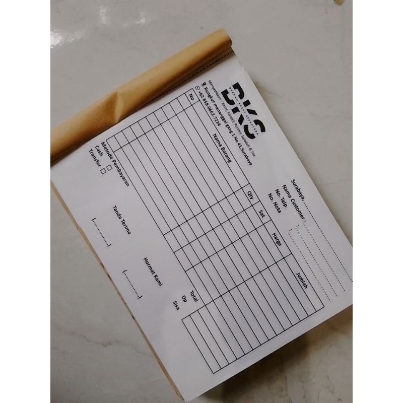 

(Aqsal Print) 1 RIM Nota Custom, 1 ply, 2 ply, 3 ply, 4 ply