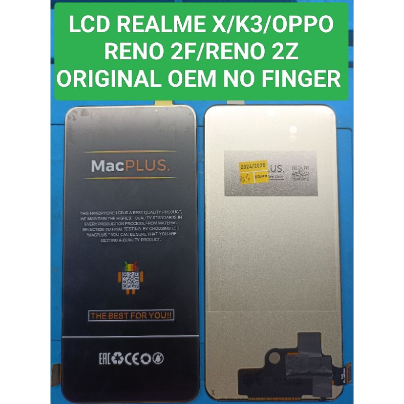 LCD OPPO RENO 2F/RENO 2Z/REALME X/K3 ORIGINAL OEM NO FINGER