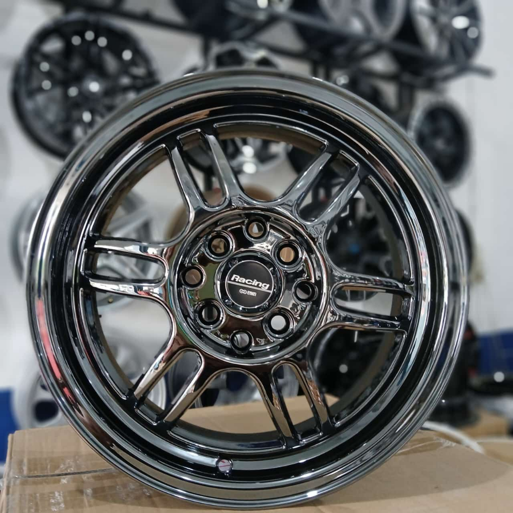 Velg JDM RPF 1 Black Chrome R15 Cocok Untuk Avanza Xenia Brio Calya Vios Yaris Jazz