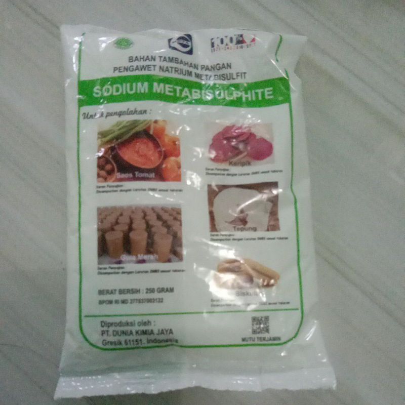 

sodium metabisulphite 250g bahan tambahan pangan pengawet