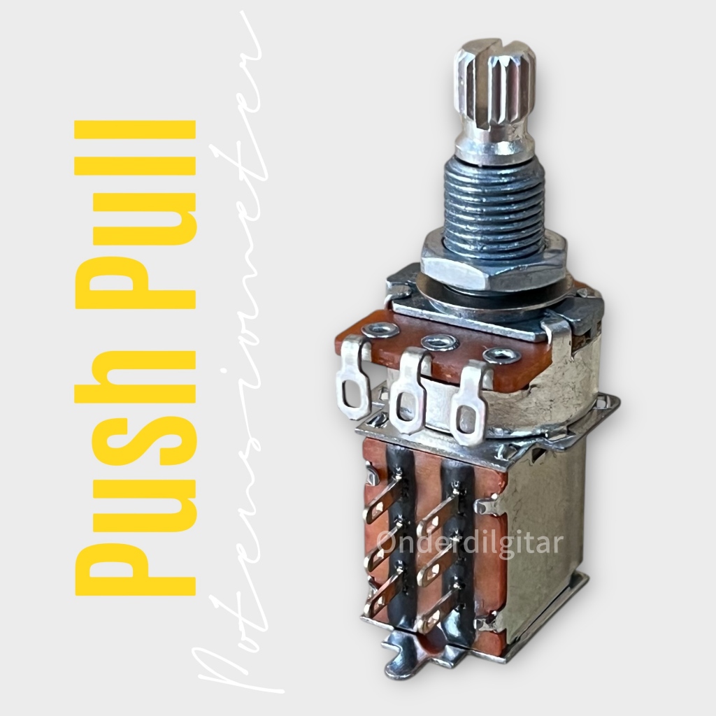 Potensio Potensiometer pot Push Pull Gitar dan Bass Alpha Korea