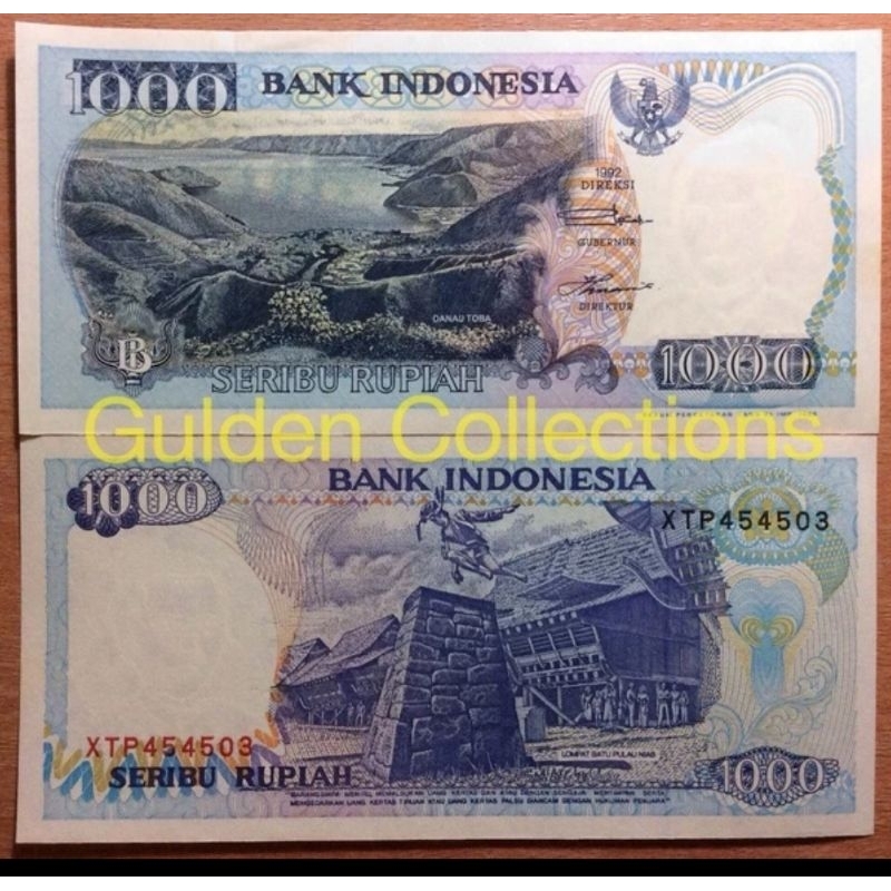 1000 Rupiah lompat Batu 1992 UNC