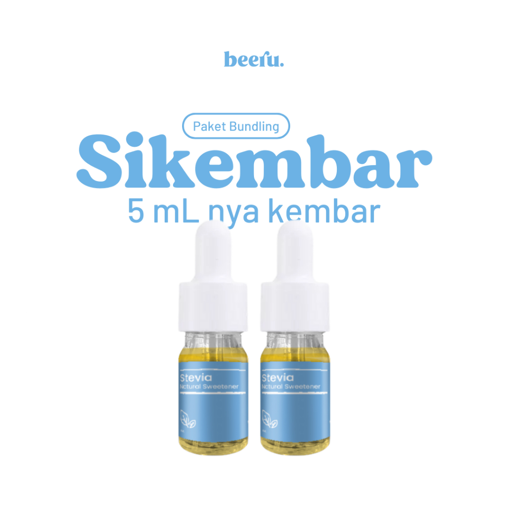 

BEERU STEVIA PEMANIS ALAMI PAKET SIKEMBAR - 2PCS @5ML