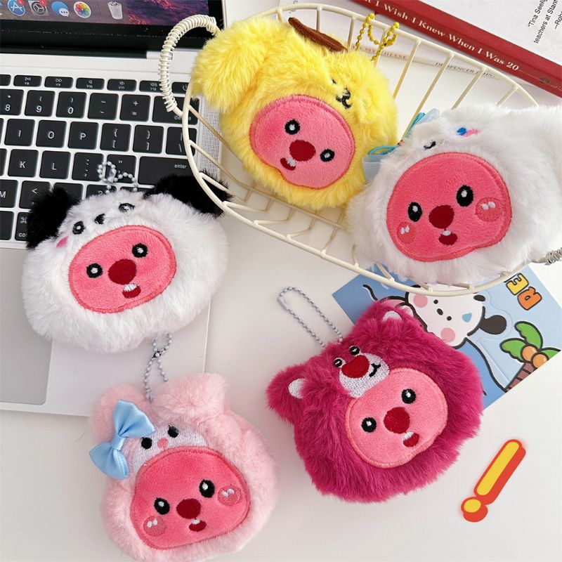 EL - (2) Gantungan kunci / tas boneka fluffy loopy | Cute loopy keychain | Cute doll bag charm
