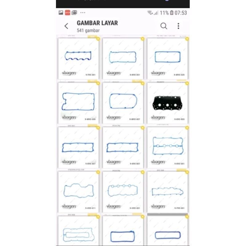 Paking klep valve cover VAAGEN RUSH