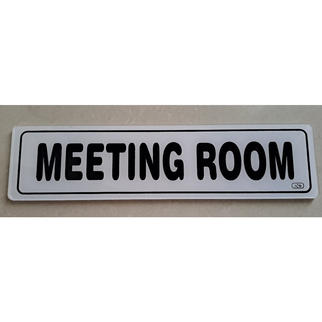 

Label Acrylic Kecil / Label Akrilik Kecil 5x20cm - Meeting Room (Putih_Hitam)