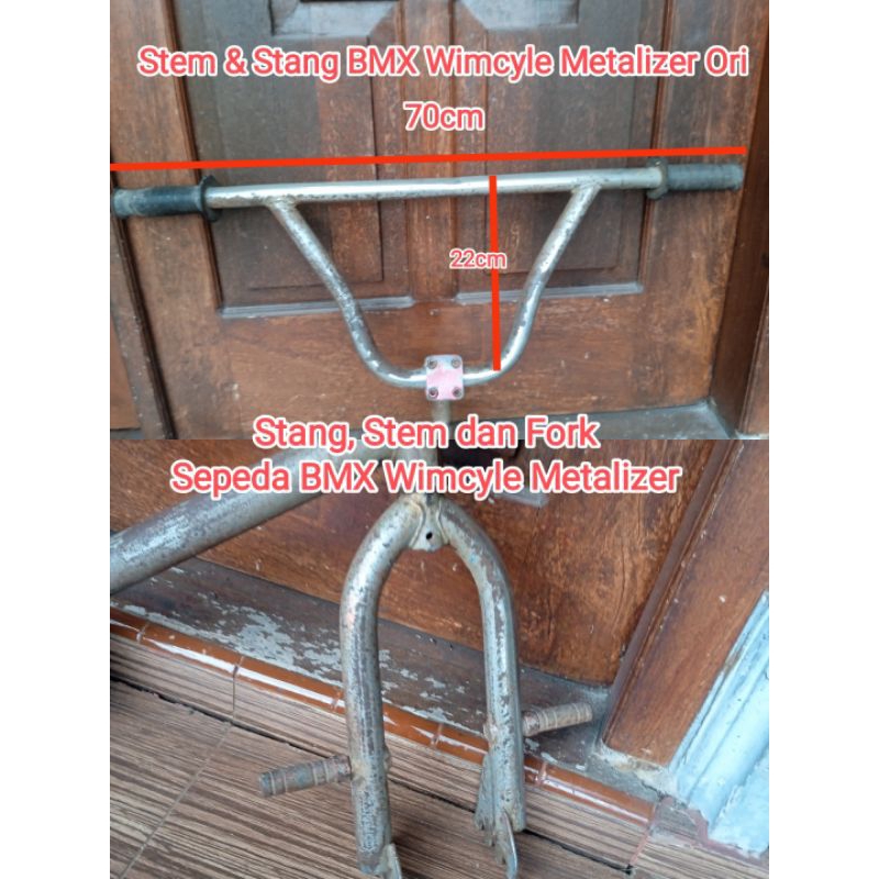 Stang Stem, Fork, BMX Wimcyle Metalizer Ori