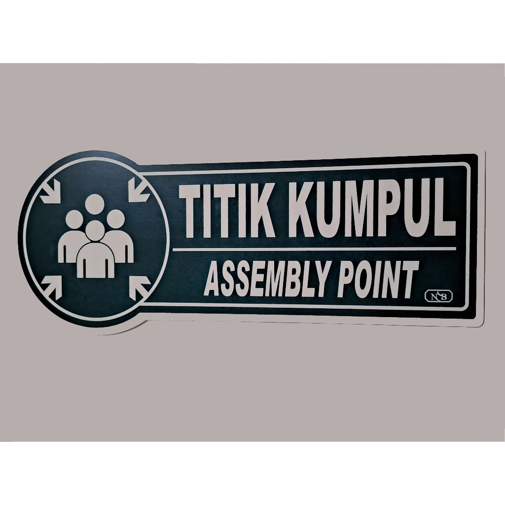 

Label Acrylic Besar / Label Akrilik Besar 12x30cm - Titik Kumpul_Assembly Point (Hijau_Putih)