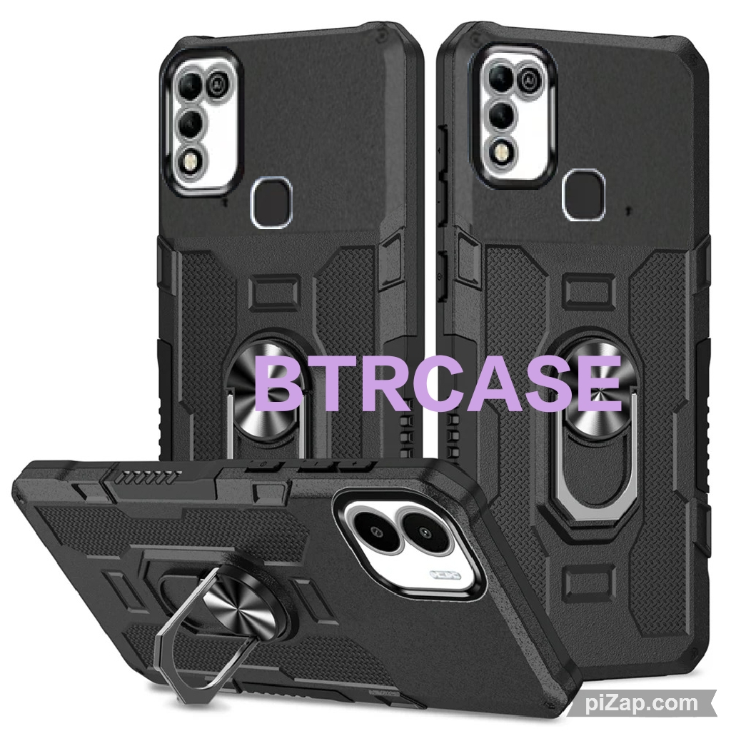 CASE HP UNTUK INFINIX HOT 10 PLAY CASING RING HIT STANDING BACK KLIP