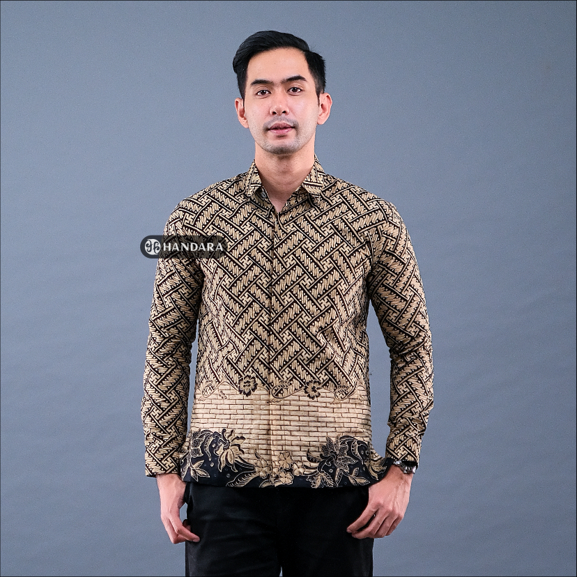 Handara Batik Premium Pria Lengan Panjang Slim Fit Furing - Walluyo