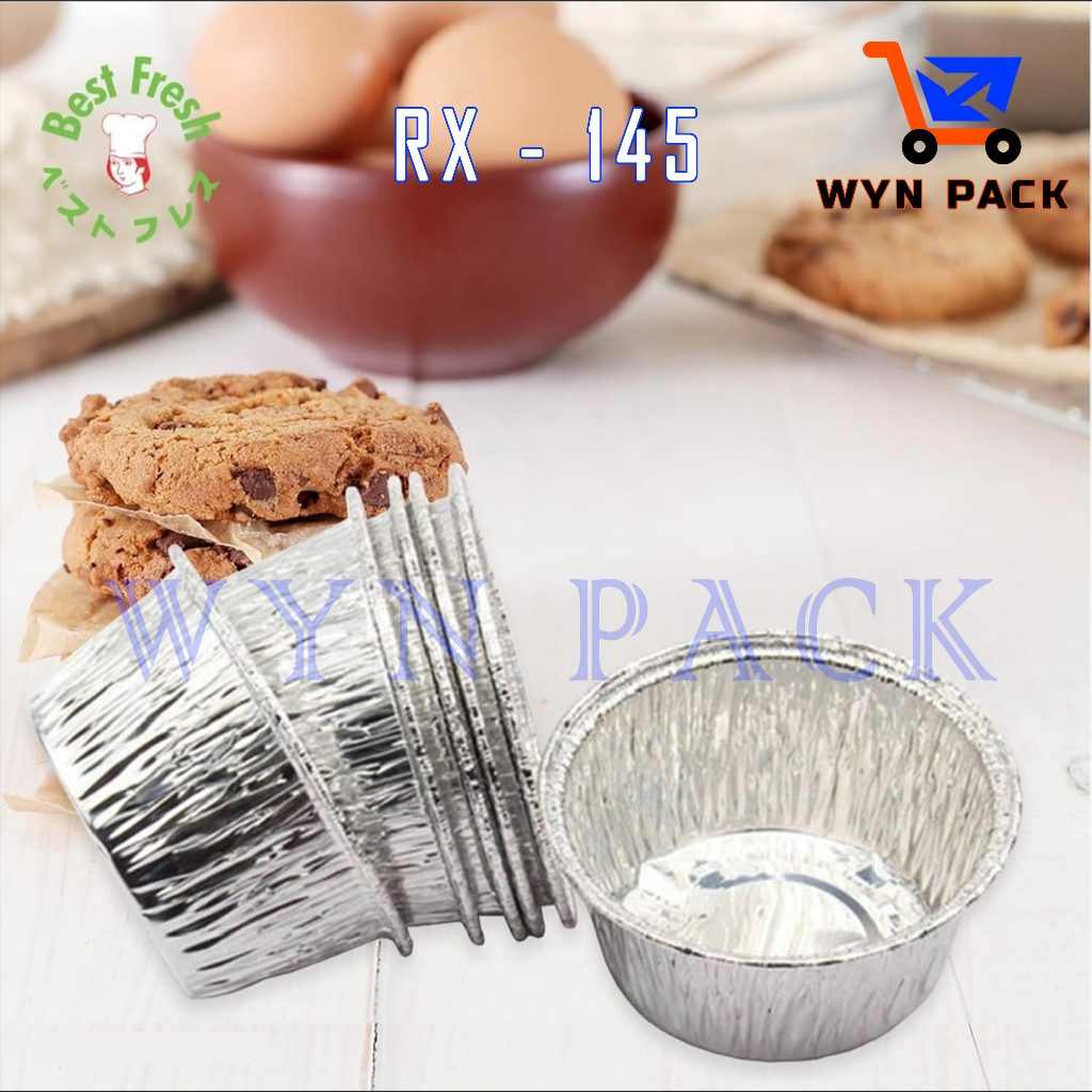 BESTFRESH ALUMINIUM CUP RX - 145 - LOYANG WADAH ALUMINIUM FOIL BULAT 145ml RX-145