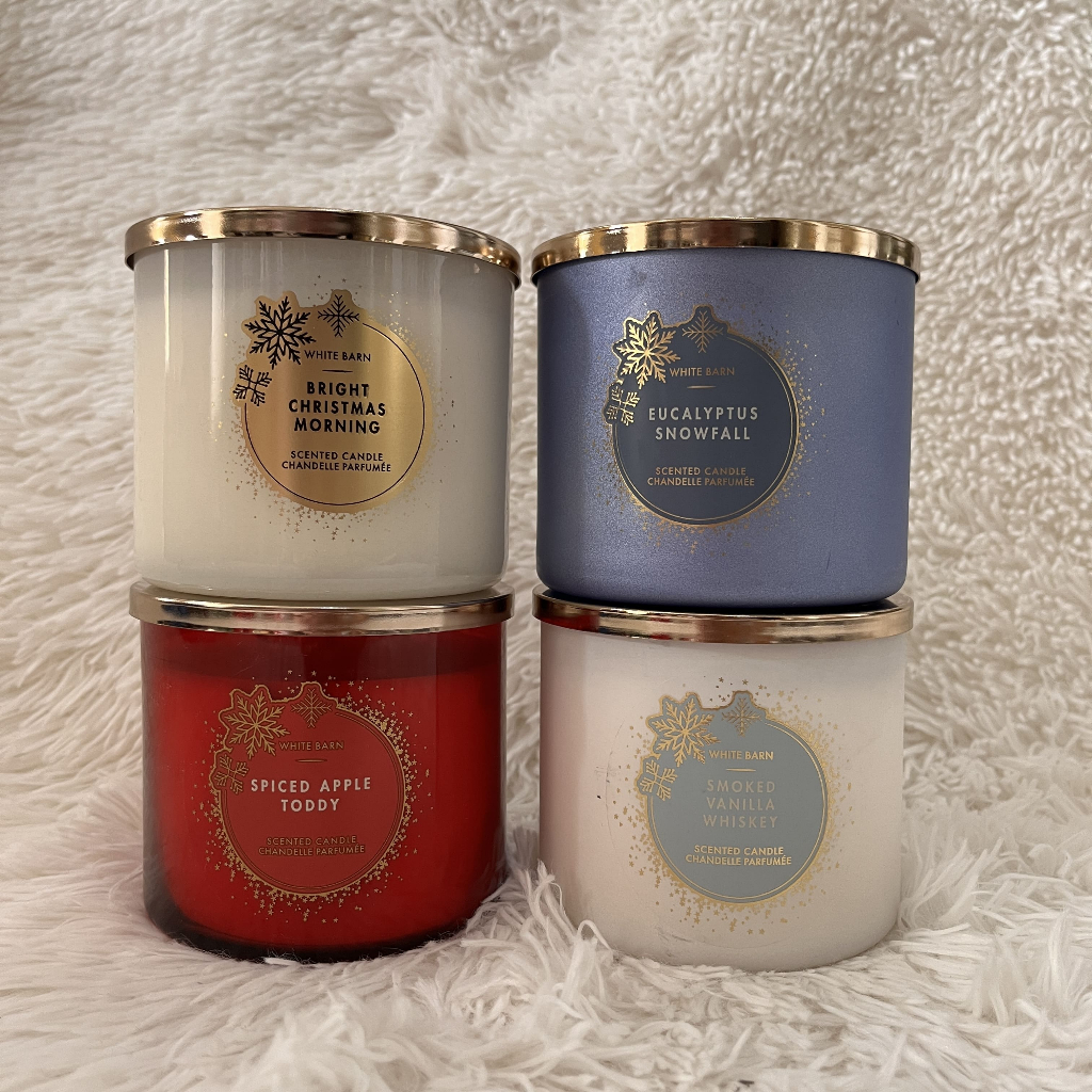 SALE BBW Bath and Body Works Scented Candle 3 wicks lilin pengharum ruangan 411g Bright Christmas Mo