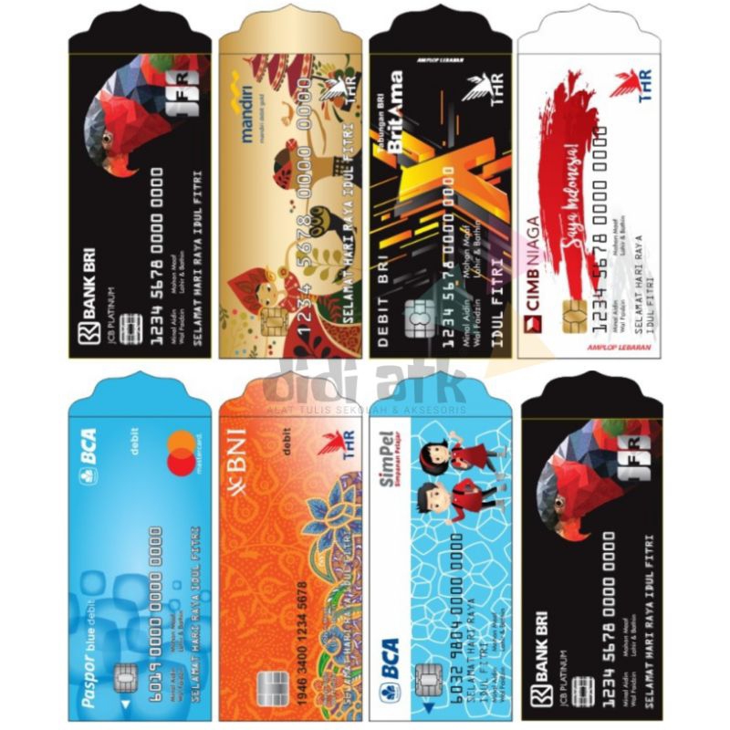 

Angpau Lebaran Motif ATM uk Panjang Amplop Idul Fitri Karakter 1 Pak (Isi 100 Lembar)