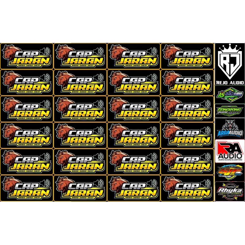 

31 PCS STIKER CAP JARAN AUDIO BAHAN ANTI AIR(VYNIL) | STIKER AOUND ANTI AIR
