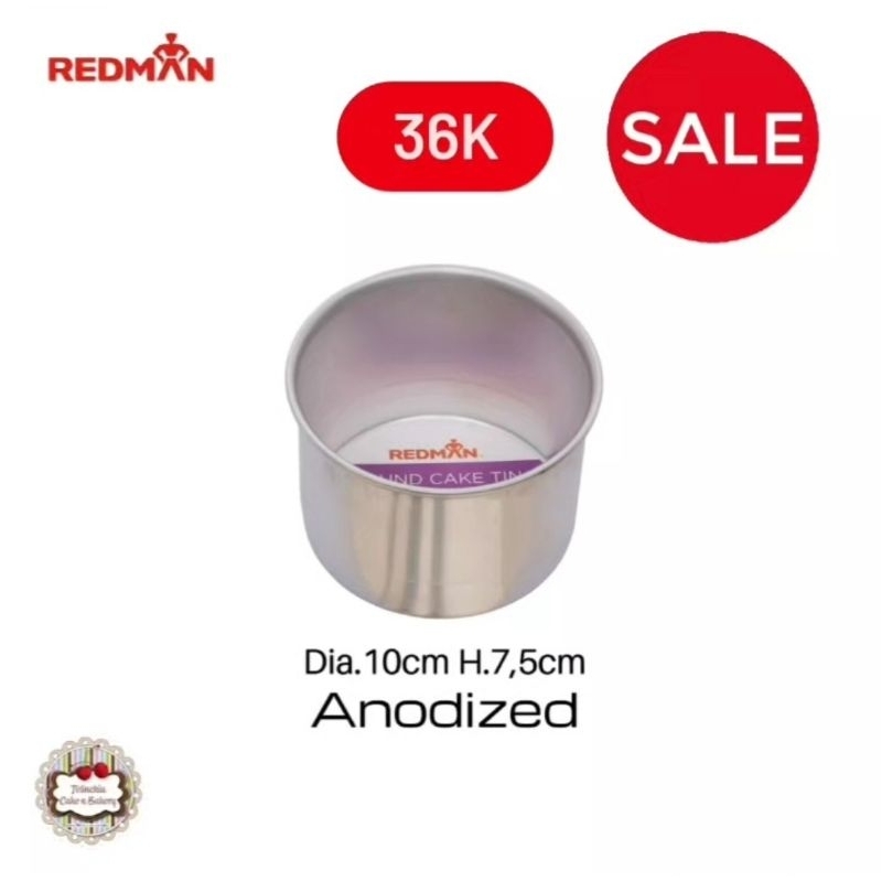 LOYANG CETAKAN KUE 10CM BULAT TANPA SAMBUNGAN MERK REDMAN SPONGE CAKE BOLU JADUL CHIFFON CAKE