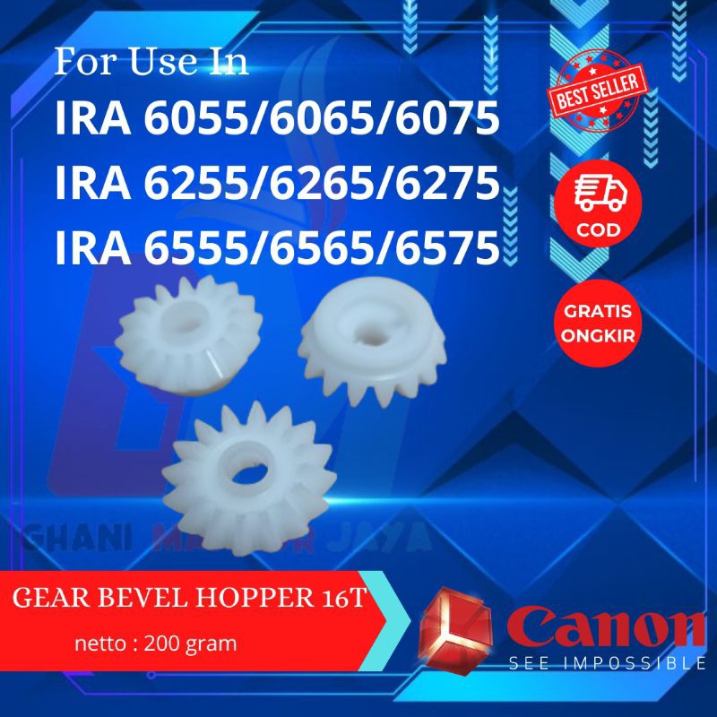 GEAR HOPPER TONER 16T BEVEL CANON IRA 6075/6275/6575 FU0-0054-000