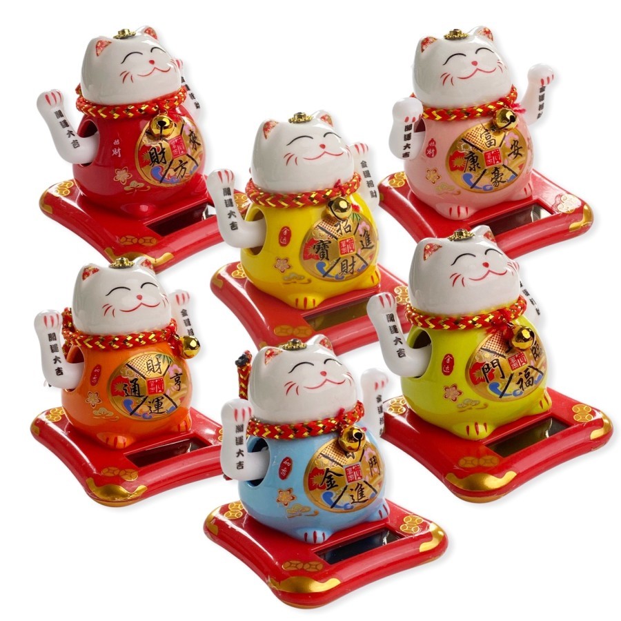 Maneki neko Keramik / Kucing Hoki Keramik  / Lucky cat Mini / Maneki Neko