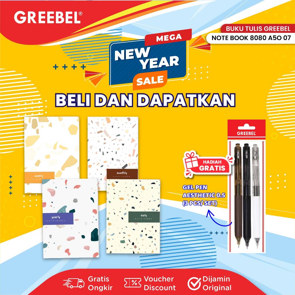 

GREEBEL NOTE BOOK 8080 A5O 07 / Agenda/Planner Lucu unik/Buku Catatan Spiral Notebook 80 halaman