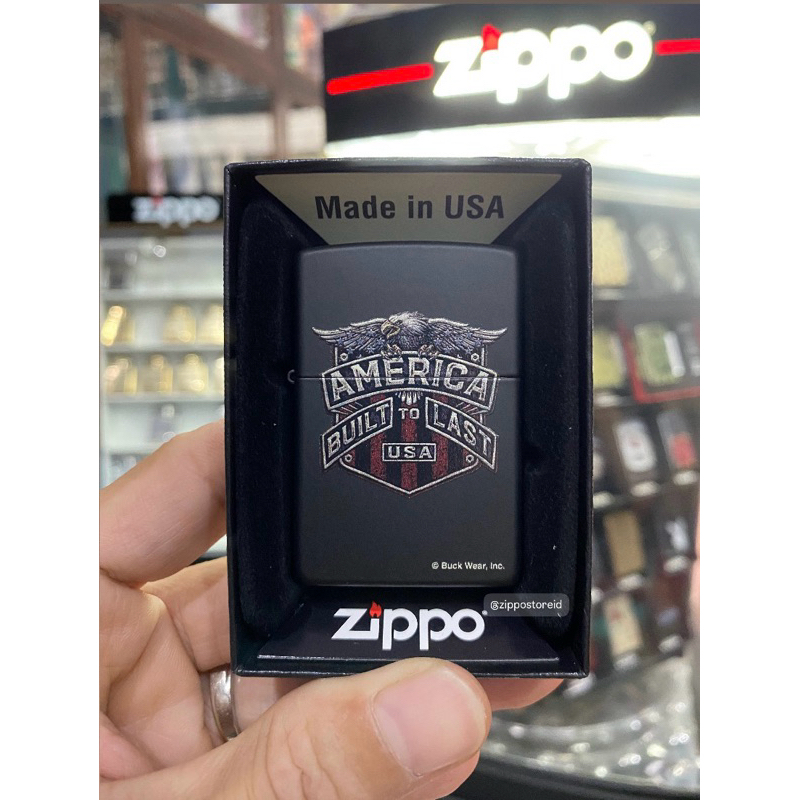 Zippo 46158 Buck Wear Built To Last ~ Original 100% Made In USA