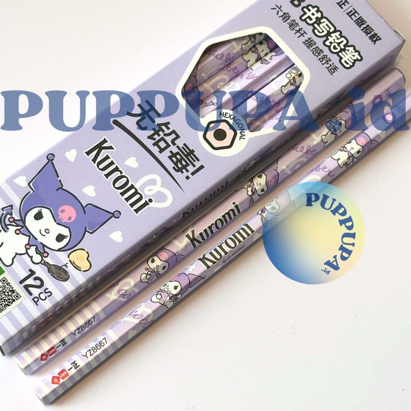 

[READY STOCK] Official Sanrio License Kuromi Hexagonal HB Pencil