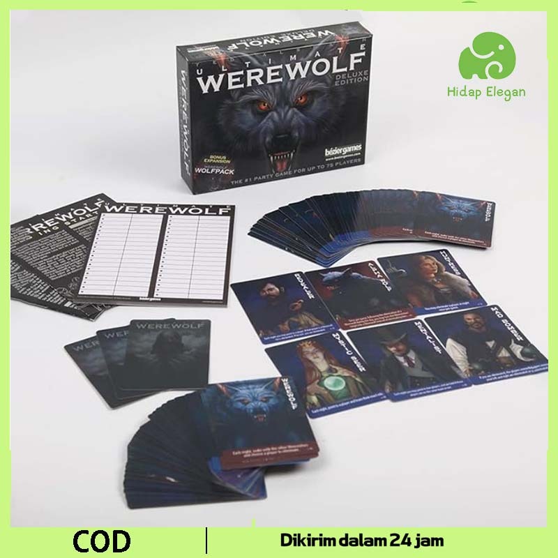 Ultimate Werewolf Deluxe Edition Original Kartu Mainan Family One Night Ultimate Werewolf Card Game