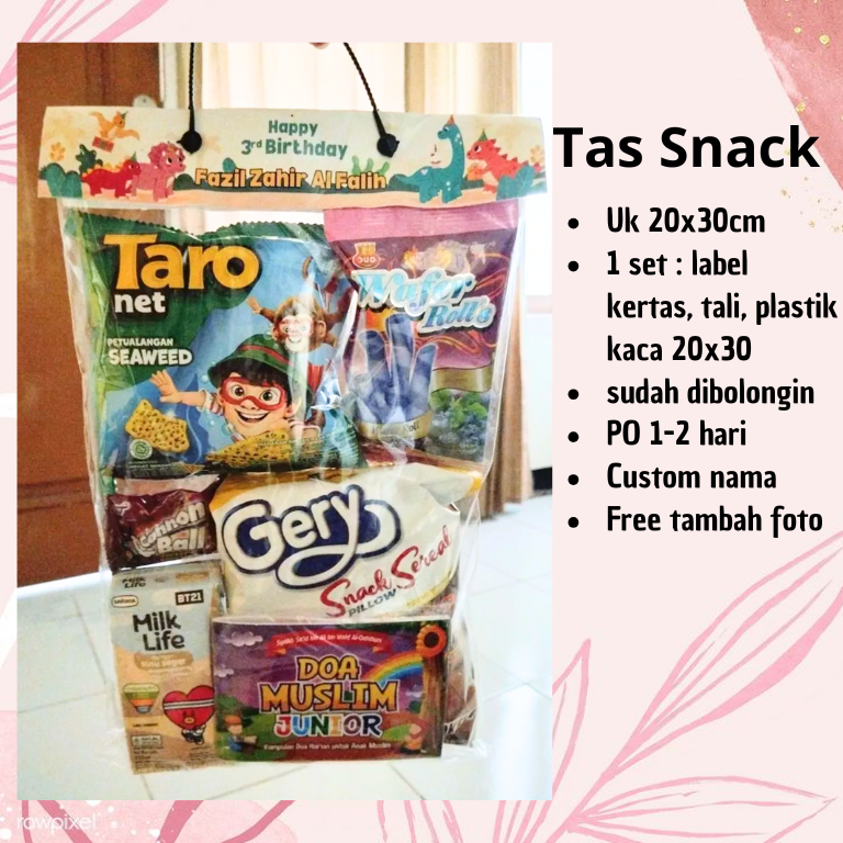 

(Pre Order) Tas Snack Ulang Tahun Anak/ Tedak Siten/ Khitanan / Lebaran/ Perpisahan/ Thank Tou/ dsb