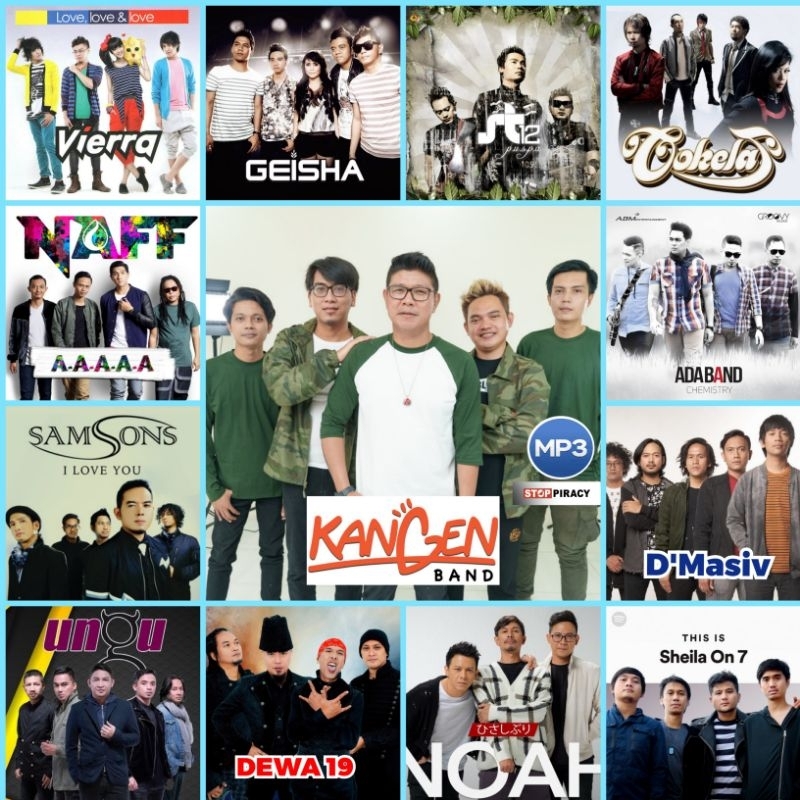 KASET CD MP3 KOLEKSI LAGU POP 2000AN - KASET CD MOBIL LAGU POP KANGEN BAND