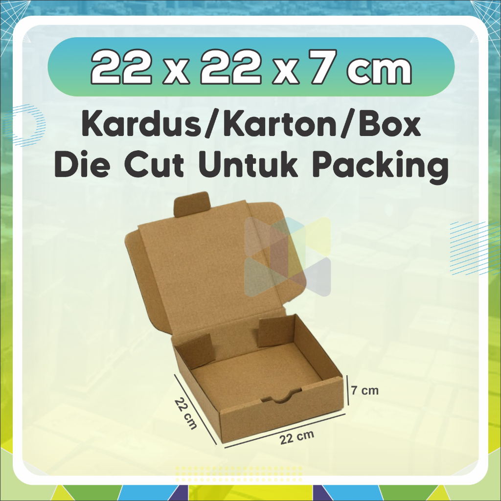 

Kardus Die Cut 22x22x7 cm | Box Die Cut Corrugated Single Wall Premium | Box Packing Online