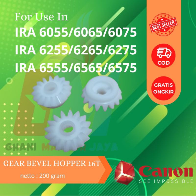 GEAR HOPPER TONER 16T BEVEL CANON IRA 6075/6275/6575 FU0-0054-000