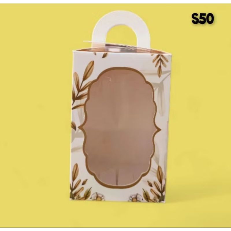 

S ( S50 ) BOX IVORY 9 x 9 x 14 CM UNTUK SOUVENIR GELAS