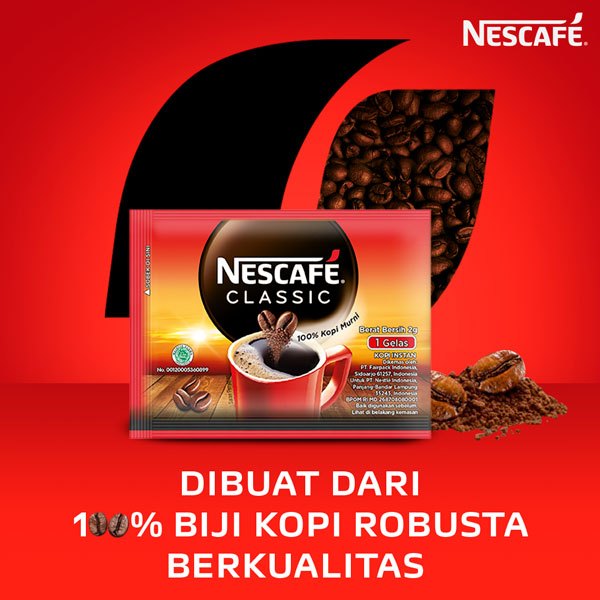 

Nescafe Classic Sachet 2gr - 1 renceng isi 10