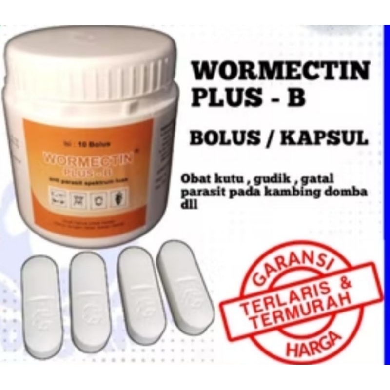 Wormectin Plus B bolus Obat Hewan Mengatasi Kutu cacingan scabies parasit luar and dalam