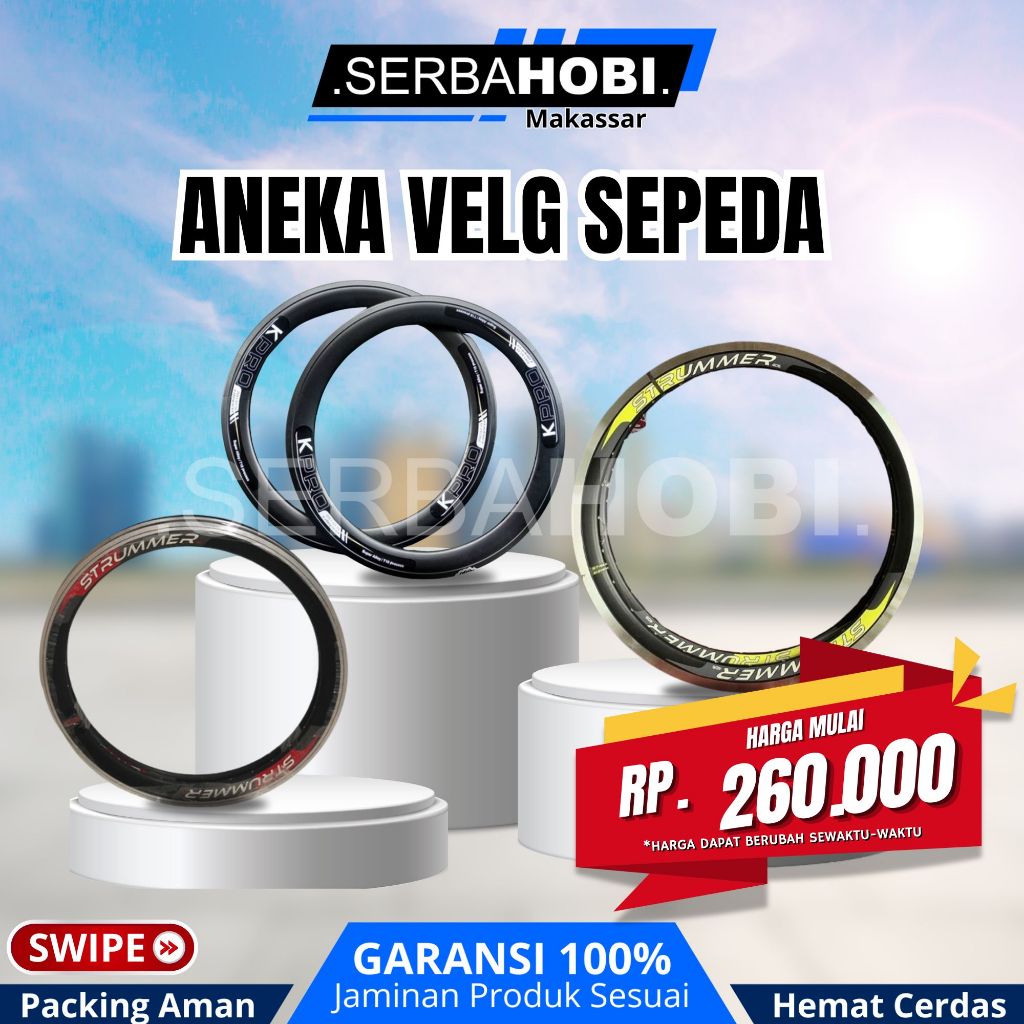 Velg Sepeda/Wheelset/Jangkrik/Carbon/Strummer