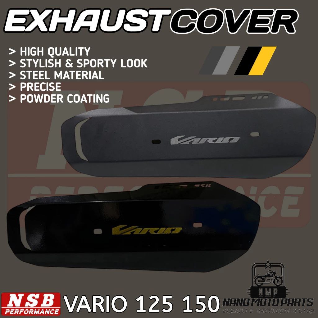 COVER PELINDUNG KNALPOT TUTUP COVER KNALPOT BESI ORIGINAL NSB RACING PNP VARIO 125 150