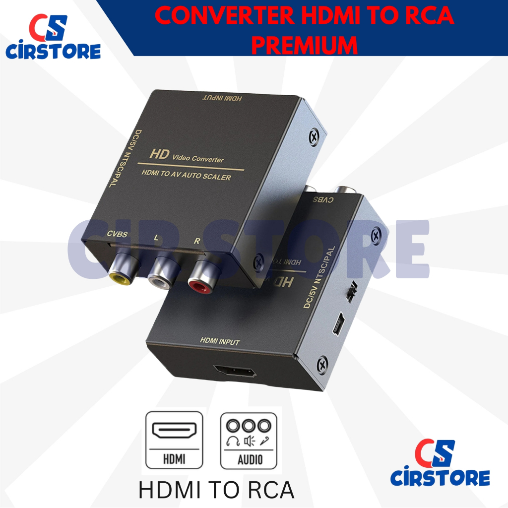 Converter Adapter Hdmi To RCA Premium/ Converter HDMI to RCA High Quality,
