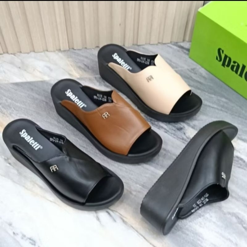 SANDAL WEDGES WANITA SPALETTI IMPORT TERBARU 228