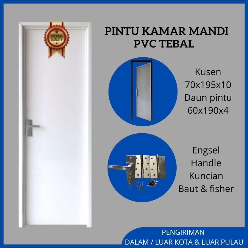 Pintu Kamar Mandi Minimalis Modern bahan PVC Tebal