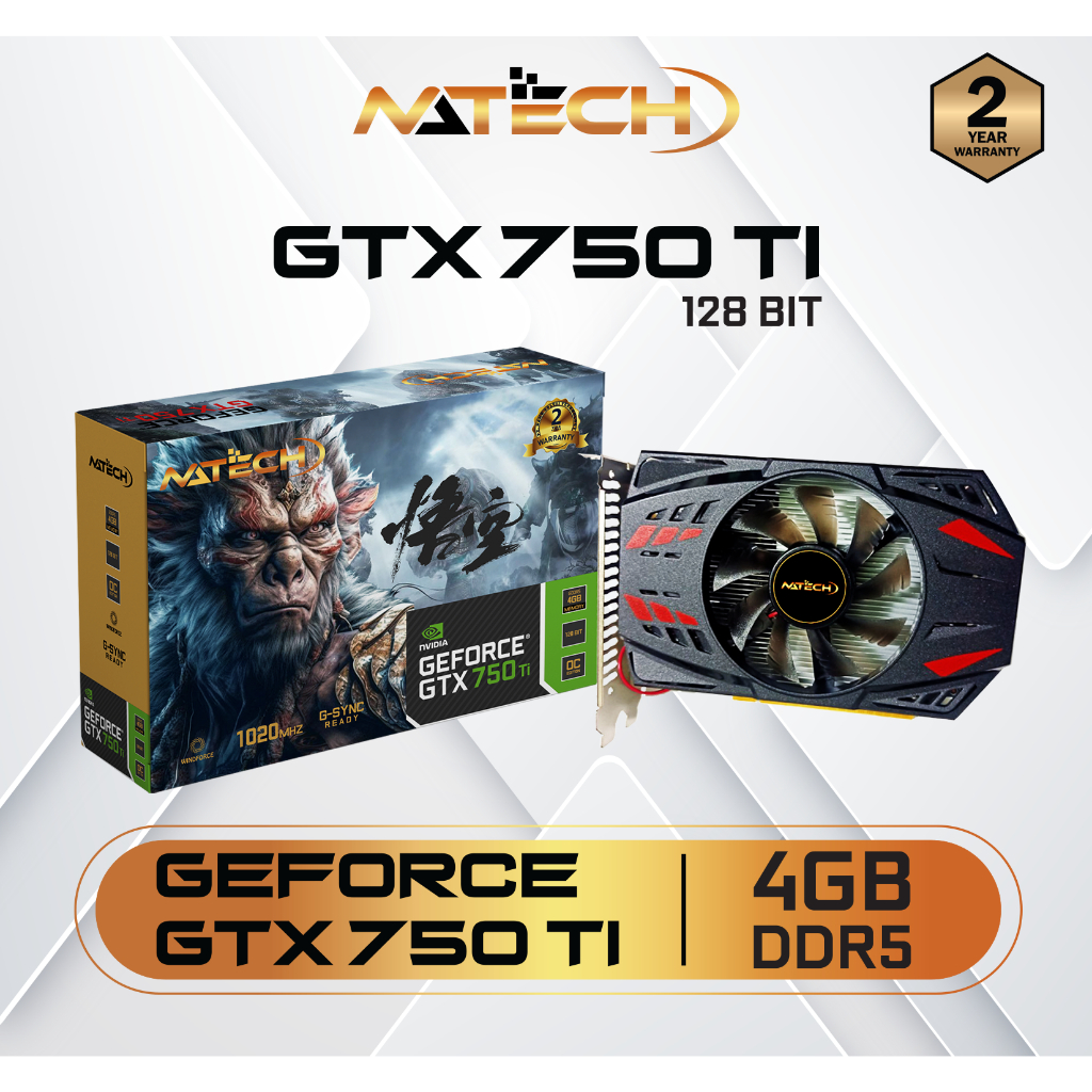 VGA CARD / VGA NVIDIA GT750 / VGA GT750 / VGA NATECH GT750 TI 4GB DDR5 128BIT