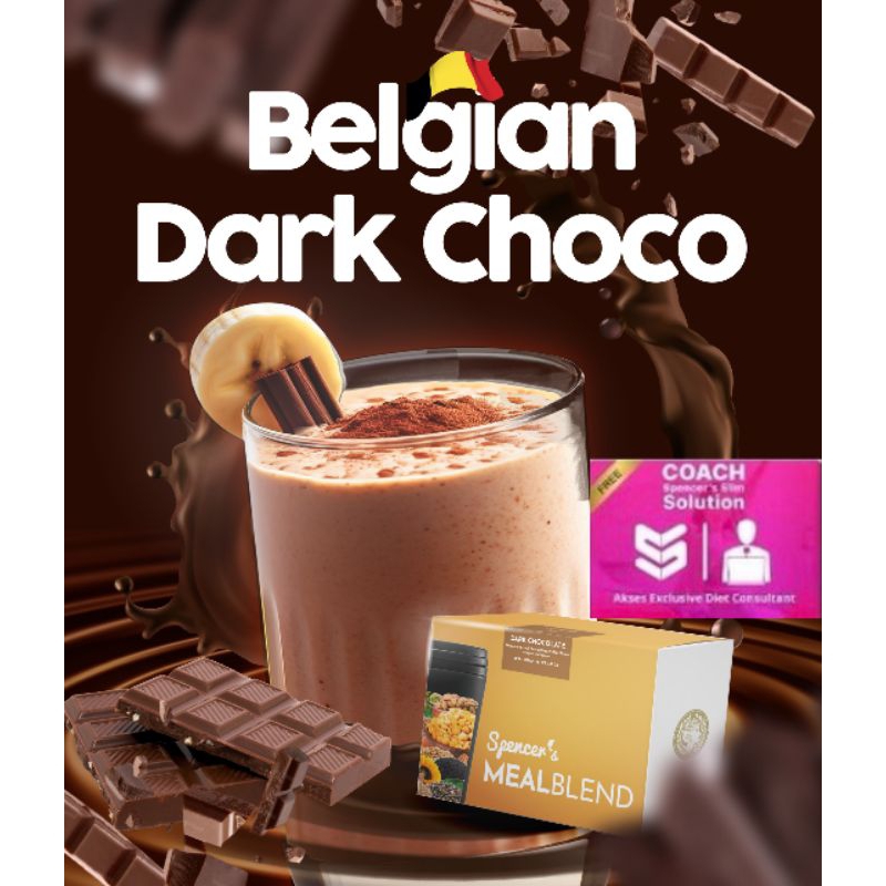 

Spencer's MealBlend Belgian Dark Choco - Diet Sehat Rendah Kalori