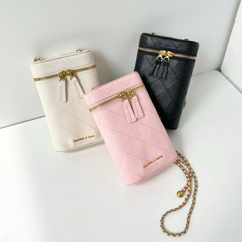 Tas CK mini selempang hp pink putih hitam