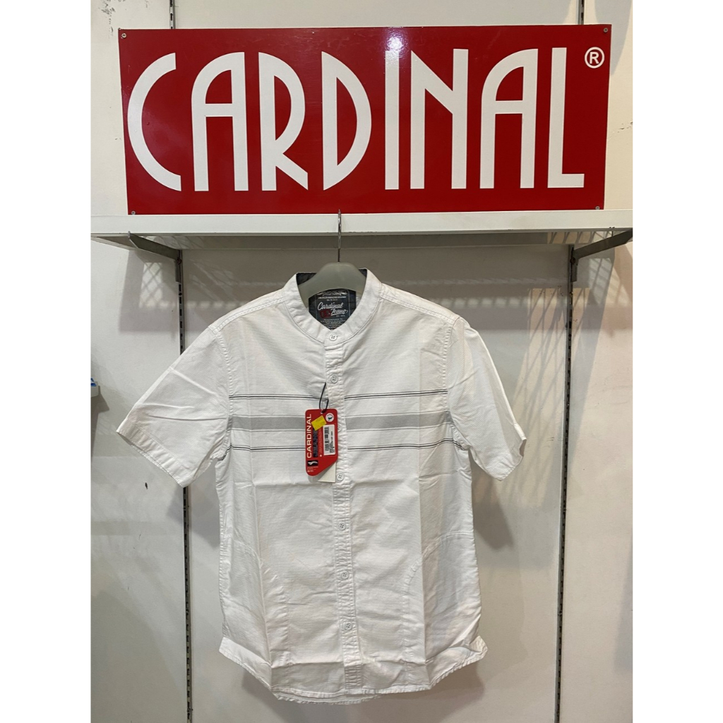Be Goods "Kemeja Koko Lengan Pendek Cardinal" Warna Putih Original