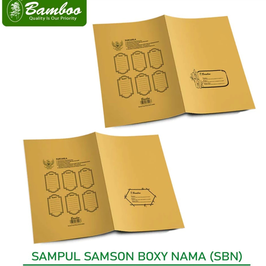 

Bamboo Sampul Buku Tulis Samson Uk Boxy ( 20 Lembar )