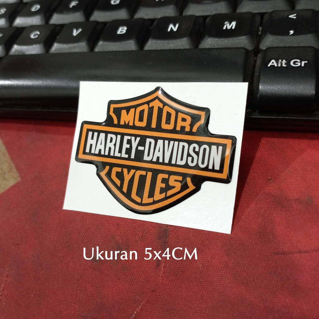 

Sticker Timbul Resin HARLEY DAVIDSON LOGO Stiker Logo Lycal 3D Kecil Satuan