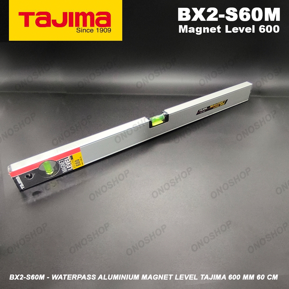 BX2-S60M - Waterpass Aluminium Magnet Level Tajima 600 mm 60 cm