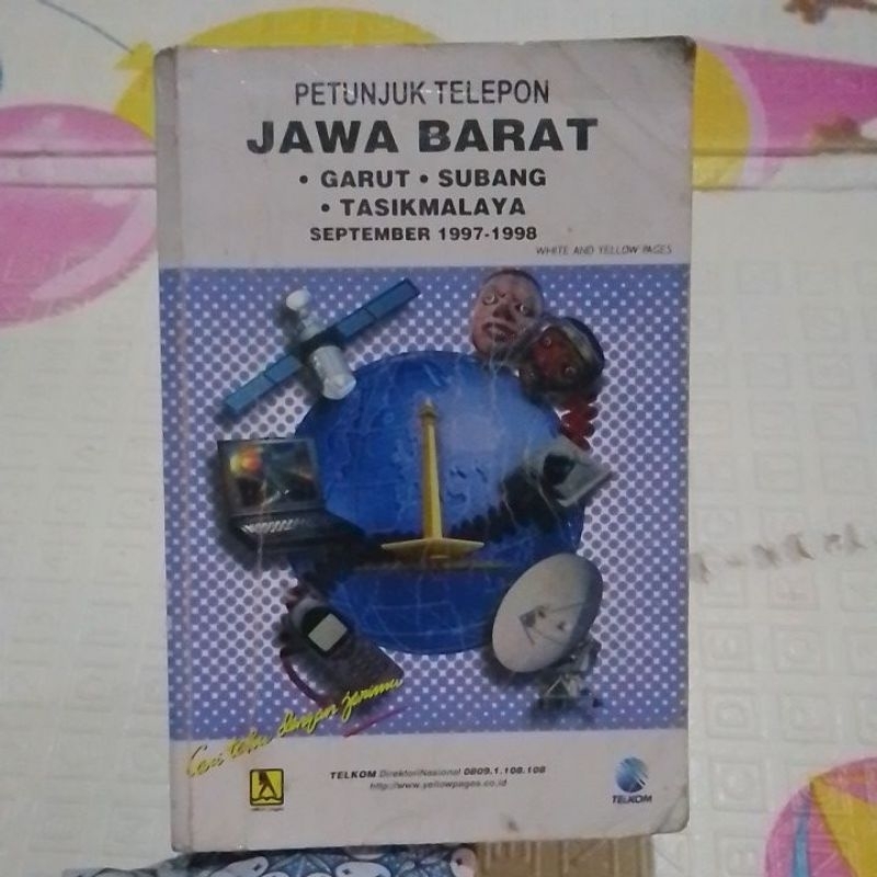 Buku Petunjuk Telepon Jawa Barat Garut-Subang-Tasikmalaya September 1997-1988 (Buku Jadul Original)